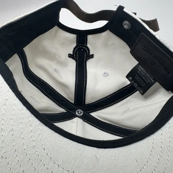 True Religion Adjustable White /Black Hat Cap SnapBack - Picture 4 of 7